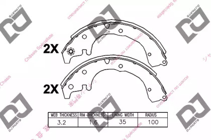 Комлект тормозных накладок DJ PARTS BS1128